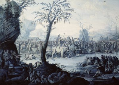 Chinoiserie Landscape with Figures and Animals by Jean Baptiste Pillement